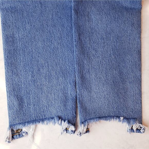 ANINE BING Sonya High Rise Straight Leg Jeans Raw Hem Women's Size 30 - Picture 9 of 16